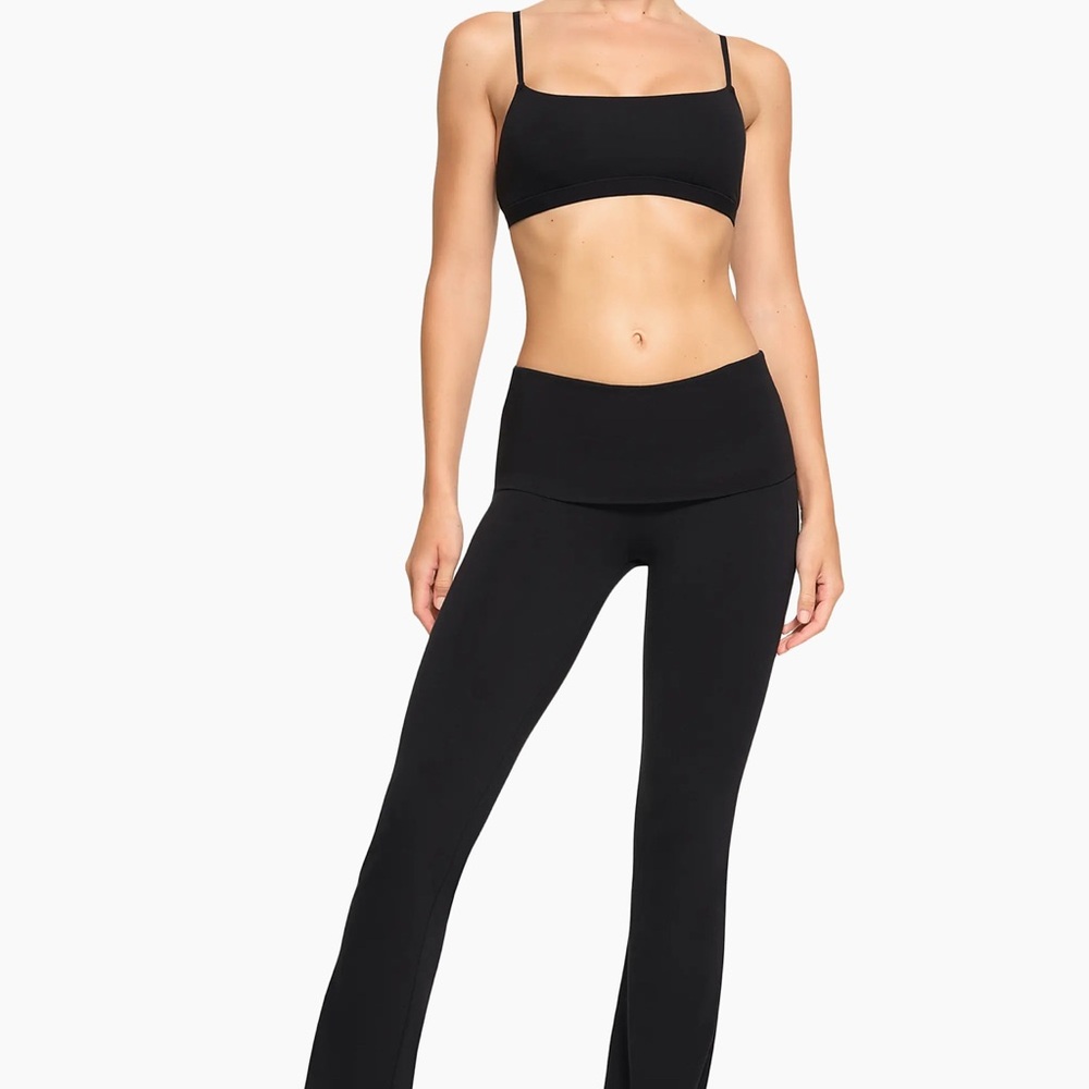 Skims Black Foldover Pants